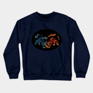 Fire and Water Fox Spirits Crewneck Sweatshirt